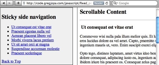 Conditional Fixed Positioning with jQuery